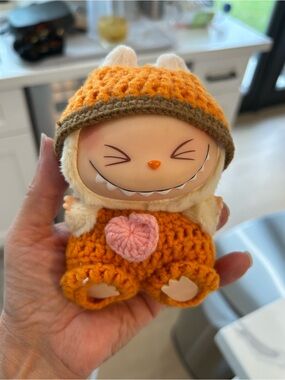 Pop Mart Labubu Handmade Orange Crochet
